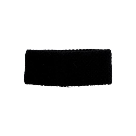 Chanel Black Interlocking CC Cashmere Headband One size